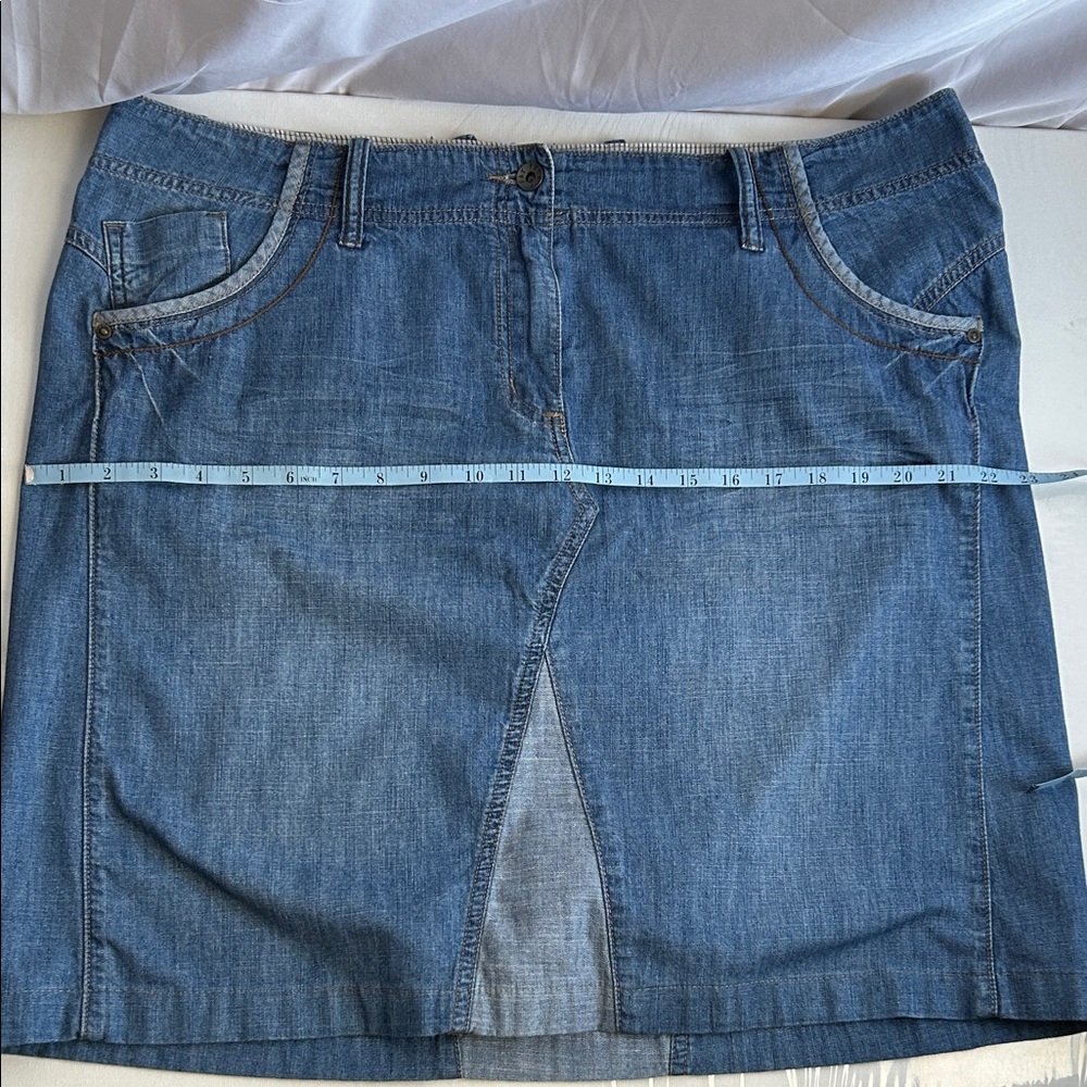 Fat Face Skirt Light Blue Denim Mini - Picture 13 of 13